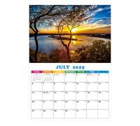 Calendario de pared - Calendario planificador creativo de pared - Agenda mensual con papel grueso para programas diarios anuales paisaje Gen 2025 - Dic 2025 para profesores casa escuela oficina