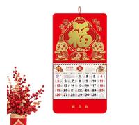 Calendario de pared chino 2025, calendario de serpiente de Año Nuevo, calendario diario de año nuevo lunar, montado en la pared, calendario de serpiente para 2025
