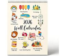 Calendario de pared con actividades divertidas para 2026: Olvídate de los días aburridos, convierte los 365 días en pequeños rituales alegres, calendario de pared vertical para 12 meses (1pc)