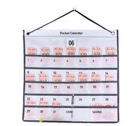 Calendario de pared con bolsillos | Organizador de almacenamiento para cambio montado en la pared - Organizador que ahorra espacio para sala de estar, dormitorio, baño, calendario mensual/semanal