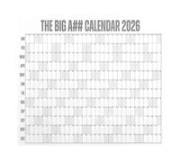 Calendario de Pared con Borrado en Seco para 2026, Vista Completa del Año con 12 Meses, Tamaño Extra Grande de 4 pies x 3 pies con Etiquetas en Colores para Planificación Familiar, Hogar y Oficina