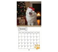 Calendario de pared con imagen de perrito: planificador mensual encuadernado, organizador de programación anual, imágenes de perros | 2026 Decoración de pared interior en espiral para el