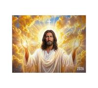 Calendario De Pared Cristiano 2026 - Planificador De Pared De Jesús | Calendario de la Revelación Divina - Para Oficina Estudio Iglesia Escuela Dominical Aula Familias Creyentes Capellanes