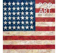 Calendario de pared cuadrado 2026, arte pop art vista mensual de 12 x 12 pulgadas, 16 meses, tema artístico, incluye 180 calcomanías recordatorias