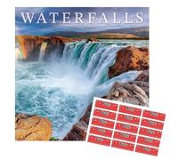 Calendario de pared cuadrado 2026 | Calendario de pared cuadrado | 16 meses | con pegatinas de organización