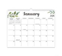 Calendario de pared de 18 meses, planificador académico 2026-2027 con diseño mensual para programación y organización