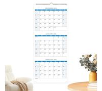 Calendario de pared de 3 meses 2025-2027, planificador vertical para programación diaria, suministros de oficina, uso doméstico o de viaje, cumpleaños, boda, rastreador de ejercicios, organizador de
