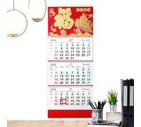 Calendario de pared de 4 pliegues, organizador mensual, 32.68 pulgadas 2026 con diseño grande, accesorio de oficina, herramienta de planificación con diseño transparente, planificador de calendario