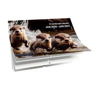 Calendario de pared de animales de 2026 a 11.2 pulgadas, planificador mensual inglés para adolescentes, profesores con organización diaria, calendario de aula para dormitorio, sala de estar, estudio