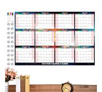 Calendario de pared de borrado en , calendario reutilizable, pizarra blanca, organizador borrable, borrado en para dormitorio, familia, hogar, cocina, , , universidad, escuela