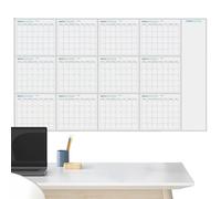 Calendario de pared de borrado en , planificador anual reutilizable, calendario de pizarra blanca borrable para el hogar, escuela, aula o apartamento, tu año sin esfuerzo