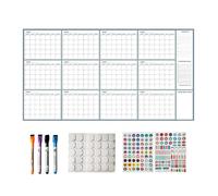 Calendario de pared de borrado en | Planificador reutilizable sin fecha | Pizarra Calendario Pared 140x86 Cm | Organizador Semanal Mensual | Calendarios planificadores reutilizables para hombres