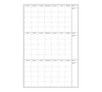 Calendario de pared de borrado en seco, calendario de fechas ilimitadas, pizarra blanca, con lista de tareas pendientes, área de notas, 48 x 32 pulgadas para el hogar, establecimiento de objetivos