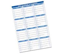 Calendario de pared de doble 2026, planificador anual de 12 meses, calendarios de borrado en mensuales para programación mensual