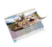 Calendario de pared de gato 2026 - Lindo creativo | Planificador de calendario de organización 2026, para estudios, organizar mesas en el lugar de trabajo Planificación escolar Amigos familiares