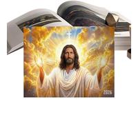 Calendario De Pared De Jesús 2026,Planificador Semanal Con Imágenes De Jesús | Calendario de la Revelación Divina,para Hogar Oficina Escuela Dominical Aula Familias Devotos Creyentes Capellanes