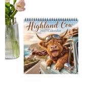 Calendario de pared de las vacas 2027 Agenda Organizador de 12 meses con | Calendario de pared decorativo de vacas para casa, salón, granja, oficina, escuela, apartamento dormitorio deco