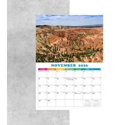 Calendario de pared de paisaje 2026 - Cada Мonat un paisaje | Calendario anual de fotos de pared con grandes cuadrículas para citas de negocios, planificación de viajes, hogar, oficina