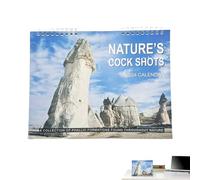 Calendario De Pared De Paisaje, Calendario De Pared Natural - Calendario Mensual Natural 2024,Calendario Resistente A Rasgaduras Para Aventureros, Caminantes, Viajeros, Divertido Calendario De Pared