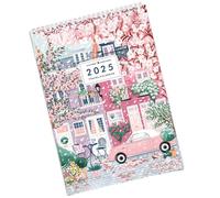 Calendario de pared de viaje 2025 que se ejecuta desde enero de 2025 hasta diciembre de 2025 Encuadernación de doble bobina Calendario mensual de pared 2025 Planificación de vacaciones