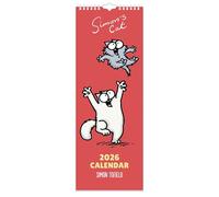 Calendario de pared delgado de Simon's Cat 2026 con vista mensual Portico Designs Ltd