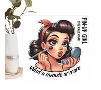 Calendario de pared, divertido calendario sarcástico con palabras malas - diseño retro planificador semanal para mujeres hombres dormitorio decoración apartamento hogar