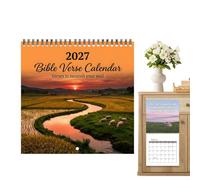 Calendario De Pared Escénico 2027 - Paisajes Naturales Inspiradores | 12 Me | 8,27 X 8,27 Pulgadas (21 X 21 Cm), Papel Antisangrado, Encuadernación Con Doble Alambre Y Orificio Preperforado, Para