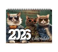 Calendario de pared gato 2026 - Planificador mensual para gatos, encuadernación de doble, organizador escolar para hogar y oficina | Sala de estar Familia Planificación de pared Planificación