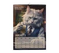 Calendario de Pared Gatos 2026 - Calendario Divertido y Humorístico de 12 Fotos de Gatoss, Decoración para Hogar y Oficina, Imágenes Mensuales Únicas de Gatoss, Planificador de Pared de Papel 28×20cm,