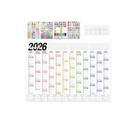 Calendario de pared,Gran Planificador Anual - Calendario De Pared | Para Escuela Habitación Infantil Oficina Hogar Cocina Clase Profesora Familia