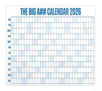 Calendario de pared grande de borrado en seco 2026, año completo, 12 meses, visión general, tamaño de 4 x 3 pies, con sistema de codificación de colores para logro de objetivos de planificación