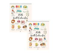 Calendario de pared impreso 2026, 20.3 x 27.9 cm abierto, vertical de 12 meses, uso de enero a diciembre de 2026, bonito diseño, calendario de baja visión, papel no brillante para una fácil escritura