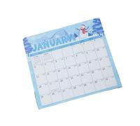 Calendario de pared inglés 2026 para aprendizaje diario y uso en la oficina con papel de primera calidad y diseño amigable, organizador fácil de colgar, calendario planificador de horarios