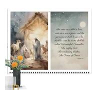Calendario de pared Jesucristo 2024 - Calendario de fe cristiana 29x21 cm | Póster inspiración espiritual | Decoración de pared religiosa moderna | Regalo creyente organización mensual reflexión
