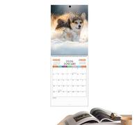 Calendario de pared mensual - Calendario de pared mensual con ilustraciones de escenas, bonito y divertido planificador para niños, profesores y familias para escuela, universidad, hogar, aula y