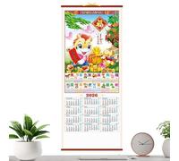Calendario De Pared - Organizador Mensual Decoracion Colgante,Almanaque 2026 Ano Del Caballo | Para Oficina Aula Familia Dormitorio Planificación del Hogar Año Nuevo Chino Restaurante
