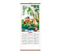 Calendario de pared, Organizador Mensual Decorativo Colgable - Calendario Lunar 2026 Año Del Caballo | Para Oficina Escuela Aula Casa Año Nuevo