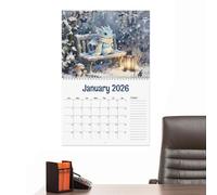 Calendario de pared para el año 2026 con tema del dragón | Planificador de tema dragón para la planificación y programación - Calendario 2026, para planificación y programación en casa, familia, salón