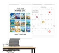 Calendario de pared | planificador mensual con vista semanal | práctico ayudante de planificación con diseño divertido y tamaño compacto para apartamento, casa, dormitorio, oficina en casa y