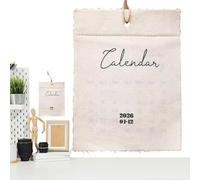 Calendario de pared textil 2026 | Planificador colgante de tela 20x15cm | Calendario decorativo para el hogar, la oficina o la clase | Decoración Organizacional Funcional Y Elegante