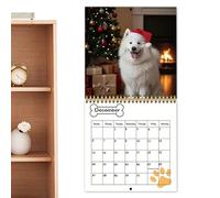 Calendario de perros 2026-2027 con lindos cachorros | Planificador de casa de cuadrícula grande para preparaciones de vacaciones, rutinas de fitness, programación de actividades