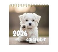 Calendario De Perros 2026 | Calendario Mensual De Escritorio | Organizador Mensual Con Amplias Cuadrículas Para Planificación De Actividades Familiares Y Reuniones