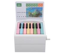 Calendario de Piano 2024, Mini Calendario de Piano Reproducible, Calendario de Piano Recargable de 15 Teclas con 52 Tarjetas de Calendario Semanal, Práctico Calendario de Piano,