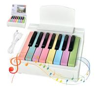 Calendario de piano 4x4x2 '' Mini Piano Desk Desk Calendar USB Recargable 2024 para Decoración del escritorio de casa Regalo, blanco, decoración del hogar