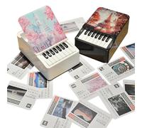 Calendario de piano - Calendario de escritorio de piano reproducible | Visualización mensual del teclado de dedo | Organizador de sincronización musical | ThirtyTwo Famous Songs Centro de mesa de escr