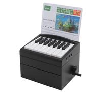 Calendario de Piano, Escritorio Recargable por USB Reproducible, 52 Tarjetas de Calendario Semanal, Adorno de Piano con Partituras (BLACK