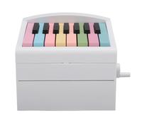 Calendario de Piano, Piano Reproducible Recargable por USB, Volumen Ajustable con 52 Tarjetas de Calendario Semanales para Lecciones de Música, Diseño Innovador (WHITE)