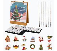 Calendario De Pintura Por NúMeros 2026: Calendario De Mesa Diy 2026 Para Colocar, Con Pinceles, Pintura AcríLica Y Base Para Regalos Y DecoracióN Del Hogar Hogar Plantas (verde)