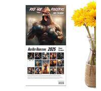 Calendario de pollo 2025,Calendario de pared de gallo 2025 - Calendario de pared mensual colgante Red Hot Rooster de 12 meses | Calendario de pollo de papel resistente y grueso de 12x12 pulgadas para