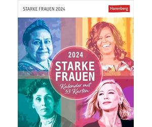 Calendario de postales para mujeres fuertes 2024. ¡Una cita inteligente de mujeres valientes cada semana! Calendario para colocar la porción semanal de inspiración: 53 postales con citas